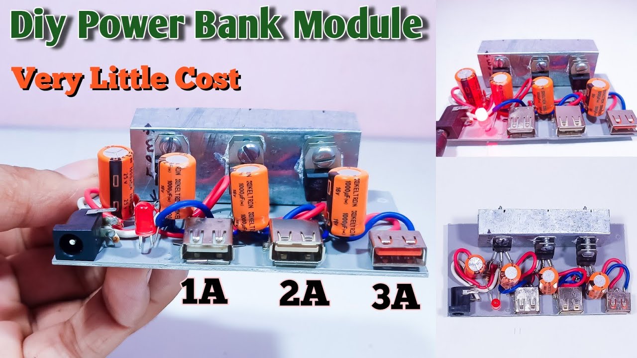 How To Make 1A-2A-3A Power bank Module at Home | Power bank Module ...
