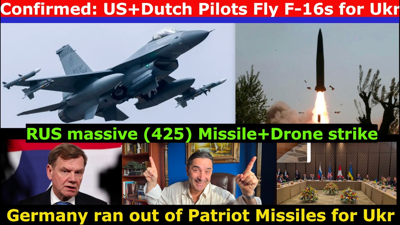 US+Dutch Pilots Fly F-16s in Ukr. Trilateral teams start Negotiations in Geneva. RUS massive strike.