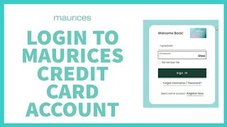 Maurices Credit Card Login Page for Online Payment - Comenity