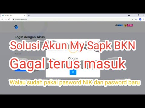 My Sapk BKN 2021 Tidak Bisa Log in??? Ini solusinya