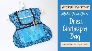 How to Sew a Dress Clothespin Storage Bag : Peg Holder Tutorial