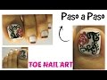 Manera esencial y rapida decora tus Uñas de pies/ Easy design toe nail art