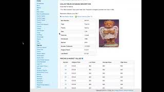DEMO: CollectiblesDatabase / CherishedTeddies Online