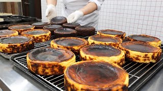 Spanish Basque Cheesecake Making \/ 바스크 치즈케이크 만들기 \/ Korean Bakery