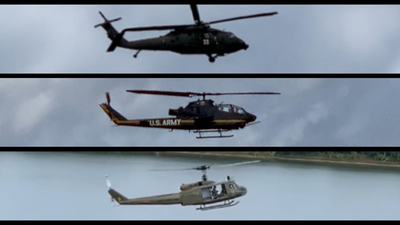 Blackhawk Flyby and Bell AH-1 Cobra & UH-1 Huey Demonstration - 2023 Owensboro Airshow