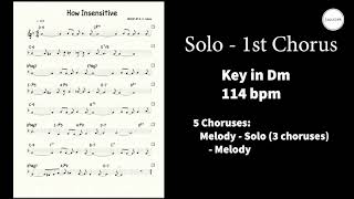 How Insensitive - [for Bass] Bossa Nova Backing Track (No Bass, 114 bpm) for Bass Practice