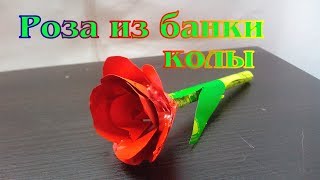 Роза из банки колы своими руками