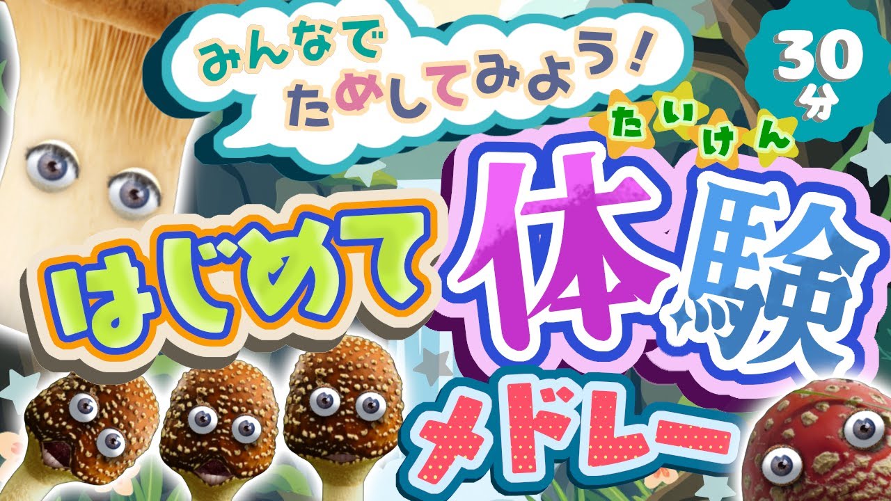 みんなでためしてみよう！はじめて体験メドレー｜赤ちゃん泣き止む｜赤ちゃんが喜ぶうた｜童謡｜こどものうた｜知育アニメ