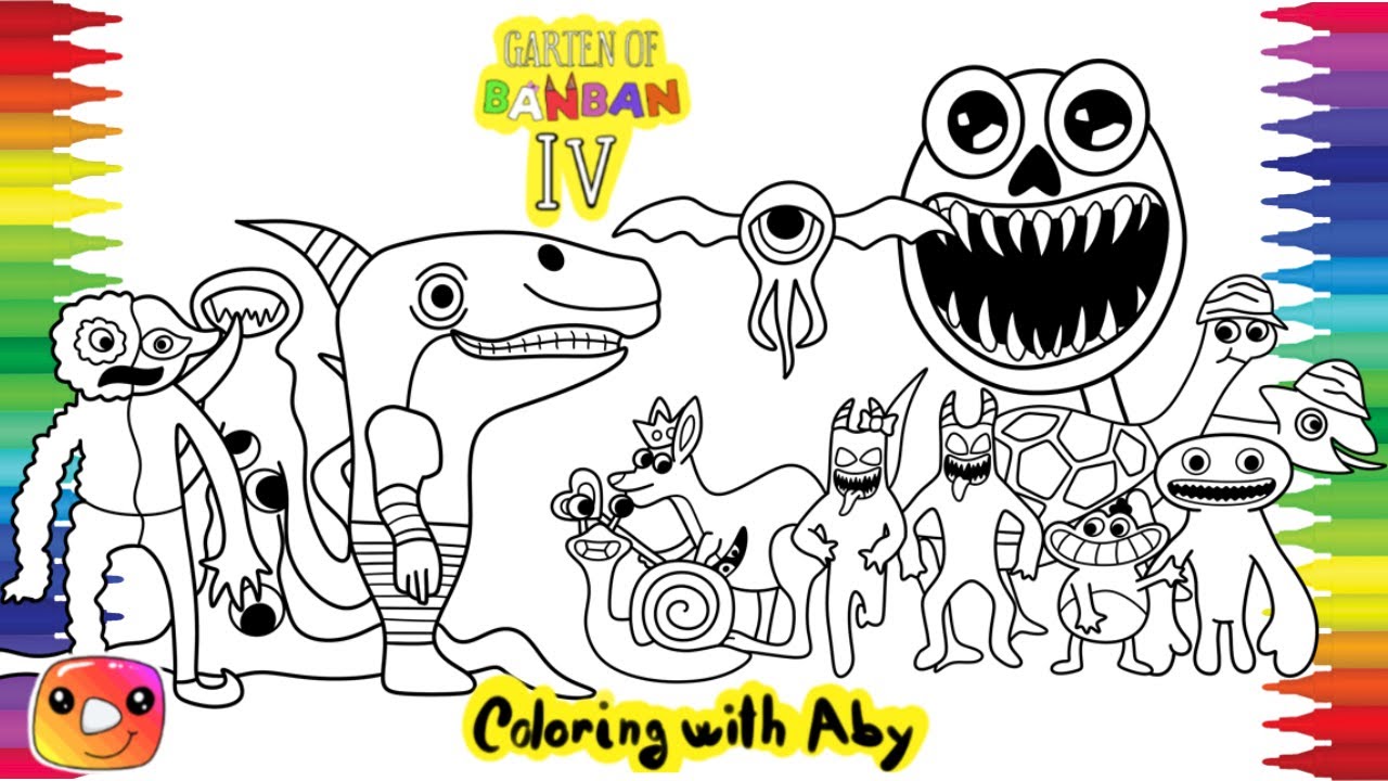 Garten Of Banban New Coloring Pages / How to Color All Monsters from the  Game Garten Of Banban 5 