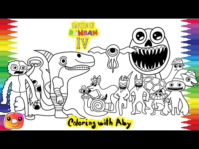 Garten Of Banban 3 New Coloring Pages / How to color All Monsters / Cartoon  - On & On [NCS] 