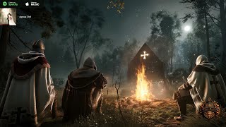 Gregorian Chants 432Hz   Campfire Forest Ambience  24/7 Sleep music