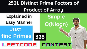2521. Distinct Prime Factors of Product of Array Hindi