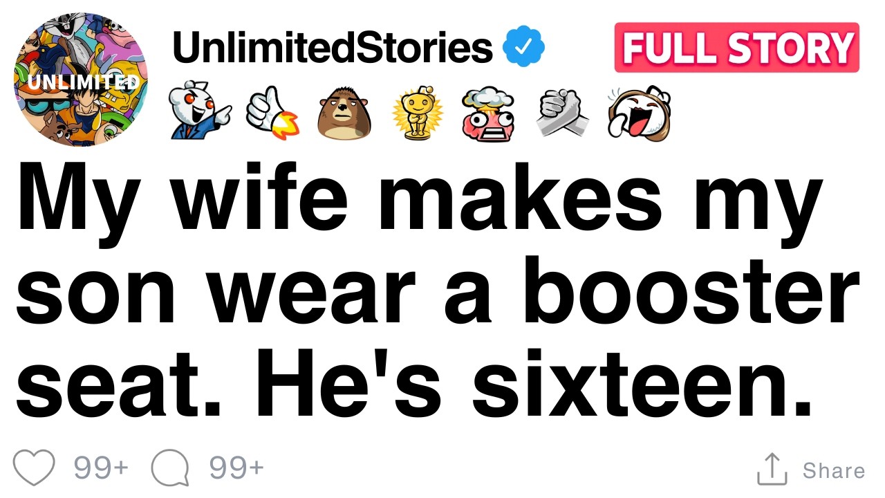 Моя жена заставляет моего сына носить кресло-бустер. Ему шестнадцать.