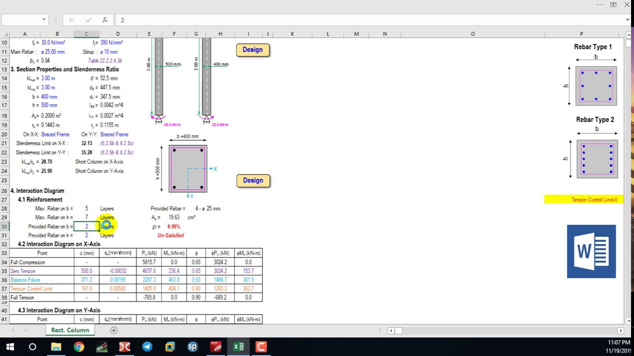 Design Concrete Column with Biaxial Bending YouTube