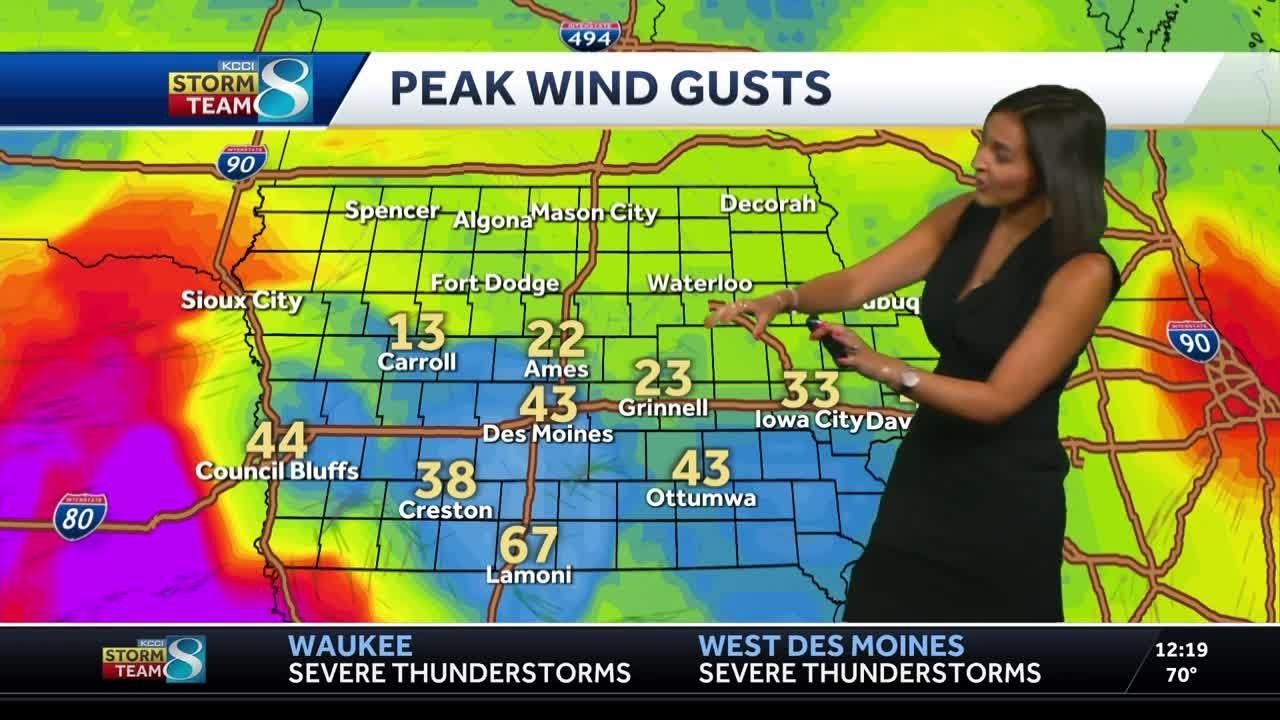 Strong storms clearing out this afternoon with another warm-up - YouTube