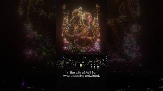 The divine union of Ram and Sita!  #StayTuned to see the journey of #Ramayana with drone shows!