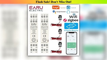 Review Tuya Smart WiFi ZigBee Energy Meter with 3 CT Clamps for Solar PV System Power Production