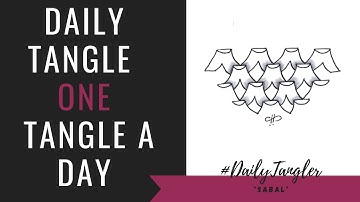 Daily Tangle - Pattern  Focus -  Sabal    | How to draw | #DailyTangler