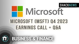 Microsoft (MSFT) Q4 2023 Earnings Call   Q&A
