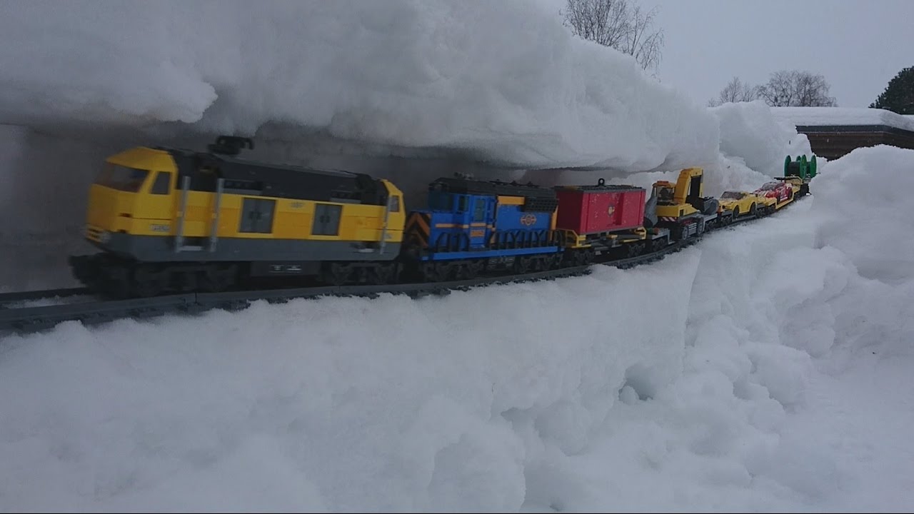 Lego Trains And Snow Youtube Lego Trains Train Lego