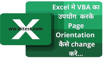 Change page orientation in Excel using VBA