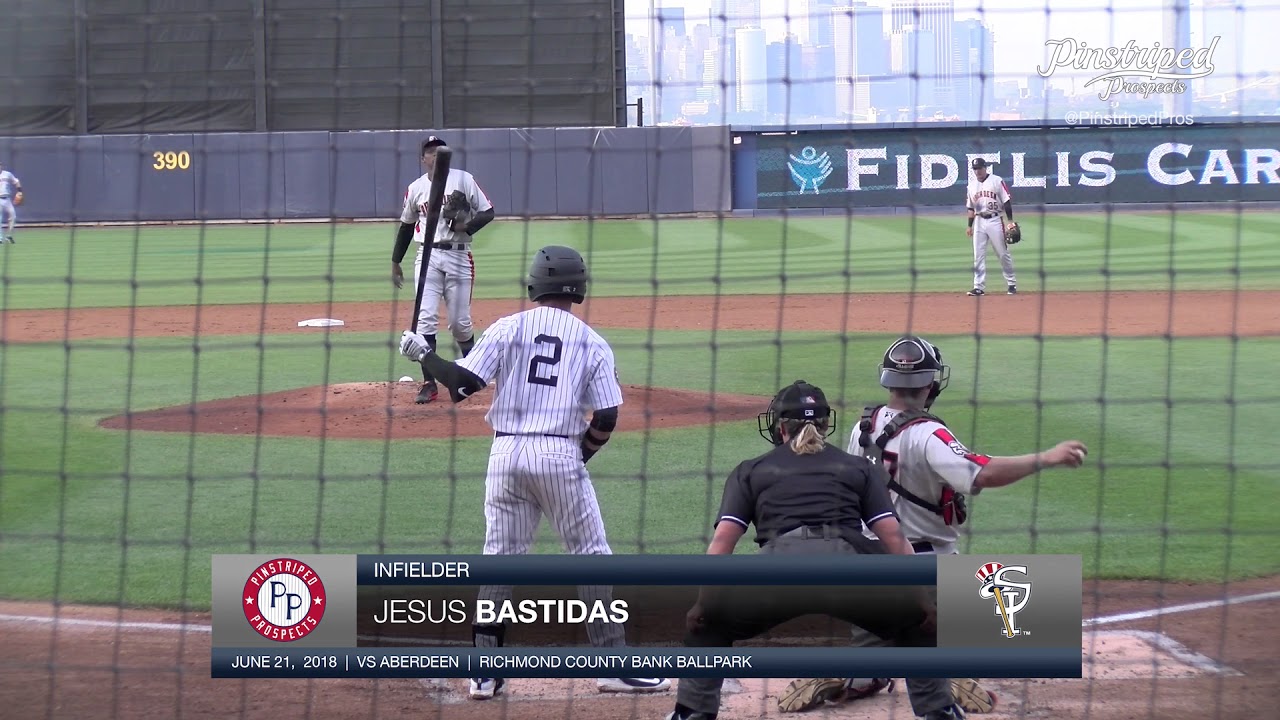 Jesus Bastidas, Infielder, Staten Island Yankees, Single, June 21 YouTube