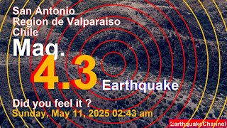 24 km Southeast of San Antonio, San Antonio, Region de Valparaiso, Chile Earthquake today