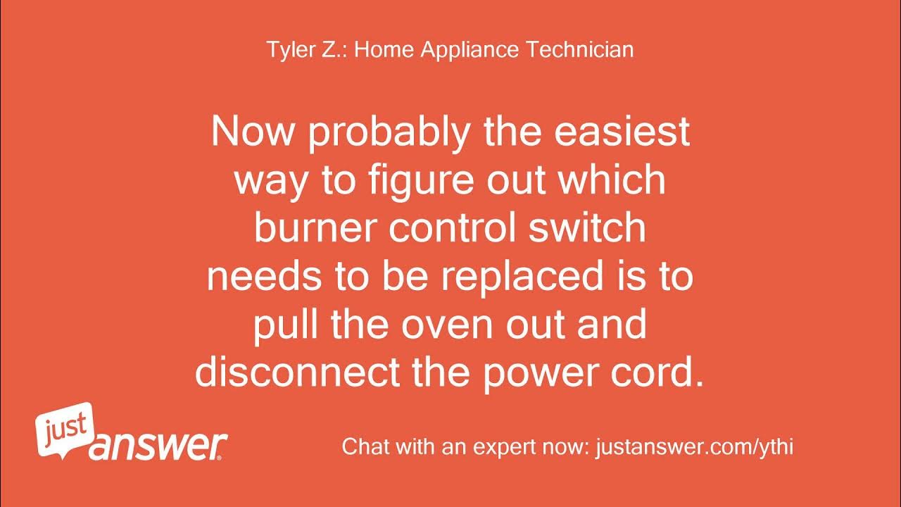 The "ON" indicator light stays lit on my Hotpoint electric YouTube