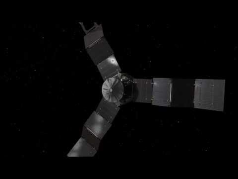 Juno solar array deployment animation