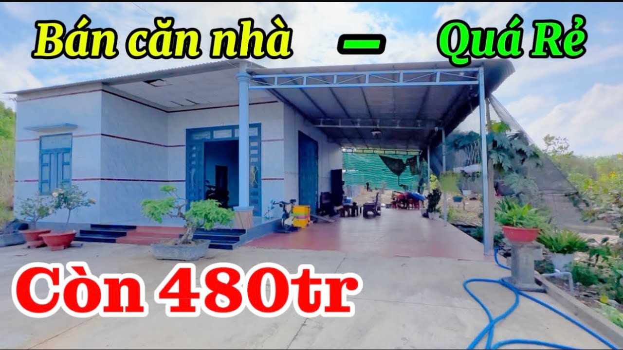 Một căn nhà đep và rẻ ĐT 1000m2 có 17m mặt tiền nhựa hạ giá còn 480tr Lh 0978881848