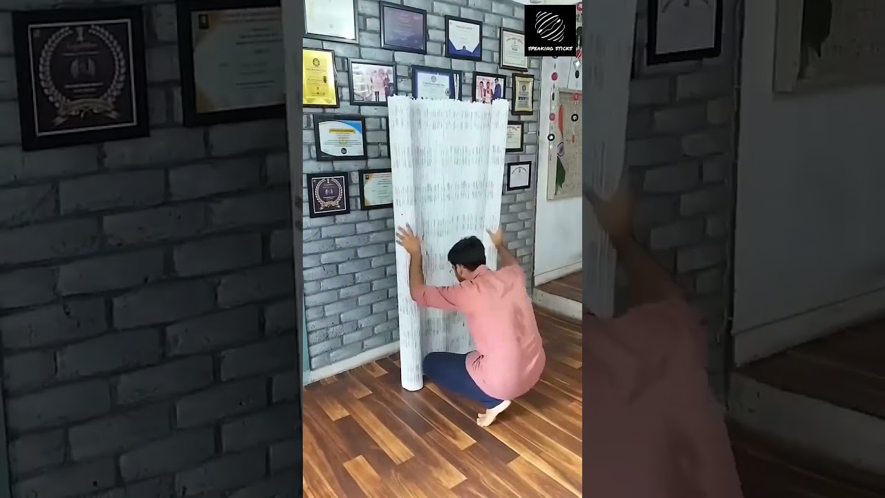 Eco-friendly 6×5 ft blind crafted from magazine pipes, stylish and sustainable décor.