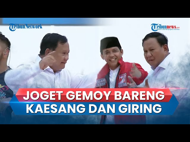 Serunya Prabowo Joget Gemoy Bareng Kaesang dan Giring di HUT ke-9 PSI, Lanjut Pakai Jaket PSI class=