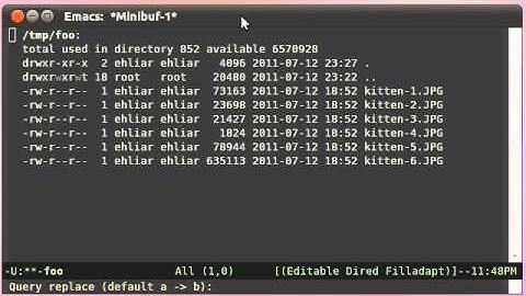 Having fun with dired in emacs