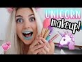 FULL FACE OF UNICORN MAKEUP! Trying New Makeup!