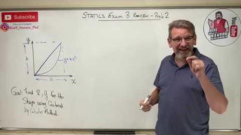 Statics: Exam 2 Review Problem 5, Centroid by Calculus