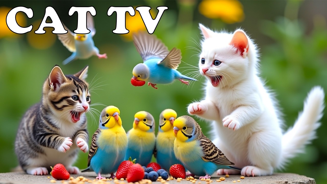 TV FOR CAT TO RELAX 😻 Videos of Playful Birds for Separation Anxiety 🦜 Fast Boredom Busting Videos