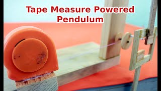 Pendulum Mechanism Powered by a Tape Measure Spring Motor