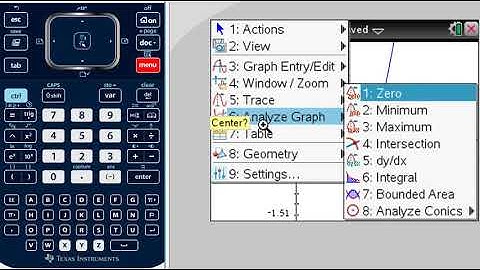 TI-Nspire CX: Finding Zeros of a graph