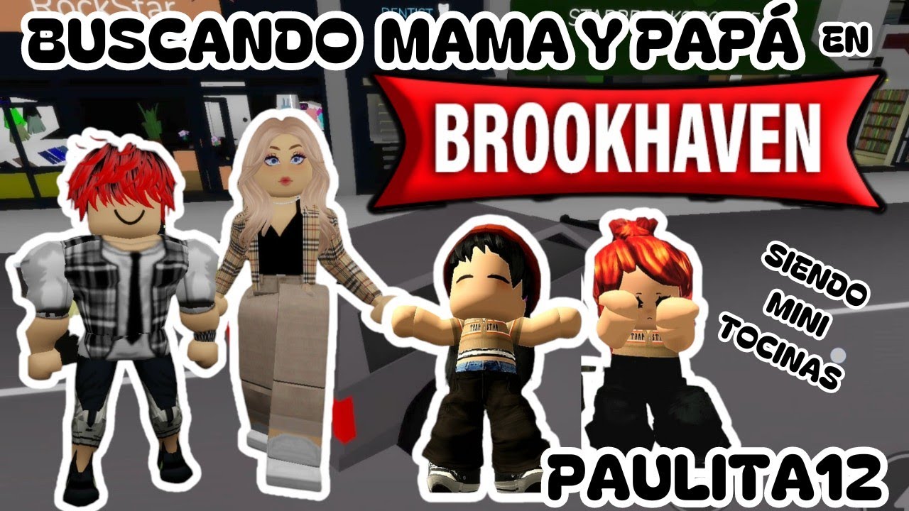 BUSCANDO MAMÁ Y PAPÁ EN BROKHAVEN (SIENDO MINI TOCINAS) #paulita12 #roblox