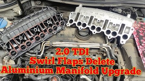 Aluminium Intake  Inlet Manifold Upgrade on 2.0 TDI 16v VW Audi Skoda Swirl Flaps Delete