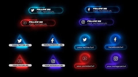 Neon Social Media Lower Thirds After Effects Templates