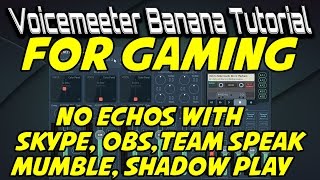 Hey every one, quick video to help sort out anyone having issues with
echos or just setting up voicemeeter banana hope you enjoy.