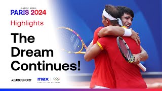 Thumbnail for The DREAM Is Alive: Rafael Nadal & Carlos Alcaraz Safely Through 👏 | #Paris2024 #Olympics