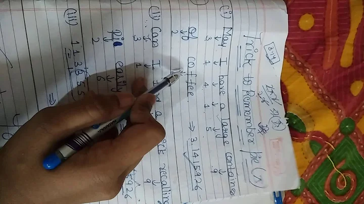 Trick to remember the value of pie (π)