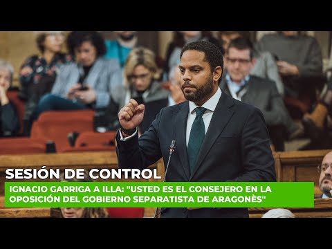 Ignacio Garriga a Illa: "Usted es el consejero en la oposición del gobierno separatista de Aragonès"