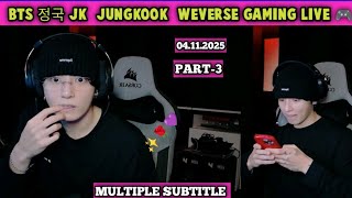 🔴[ENG SUB] PART -3 🔴 BTS JUNGKOOK JK Live on Weverse 04.11.2025 | RM, Jin, SUGA, J-Hope, Jimin, V💜