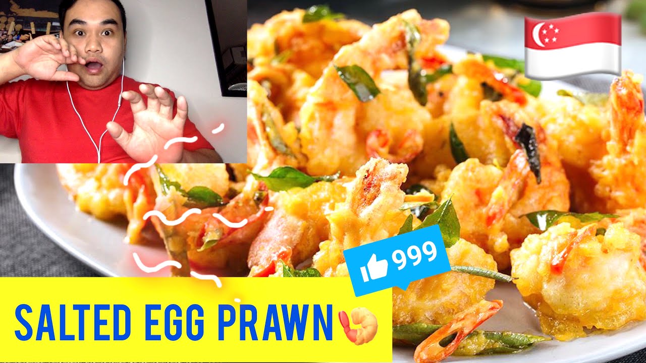 HOW TO COOK SALTED EGG PRAWN SINGAPORE FOOD RECIPE YouTube