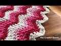 Crochet Moss Stitch Wave Blanket Pattern | EASY | The Crochet Crowd