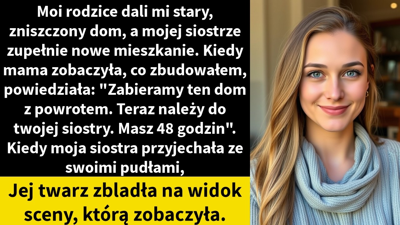Moi rodzice dali mi stary, zniszczony dom, a mojej siostrze zupełnie nowe mieszkanie.