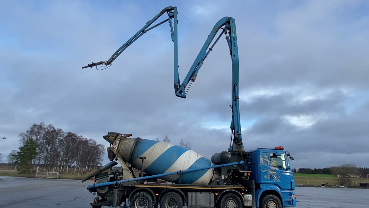 Köp Betongbil roterpump Scania R420 27m mast på Klaravik